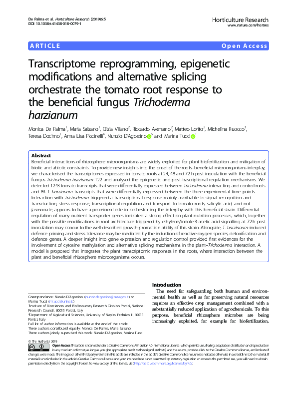 (PDF) Transcriptome reprogramming, epigenetic modifications and ...