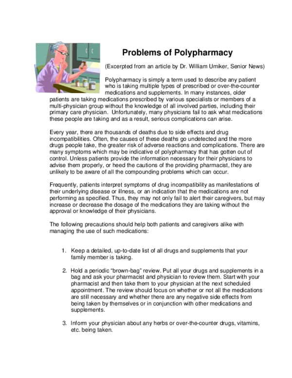 (PDF) Problems of polypharmacy