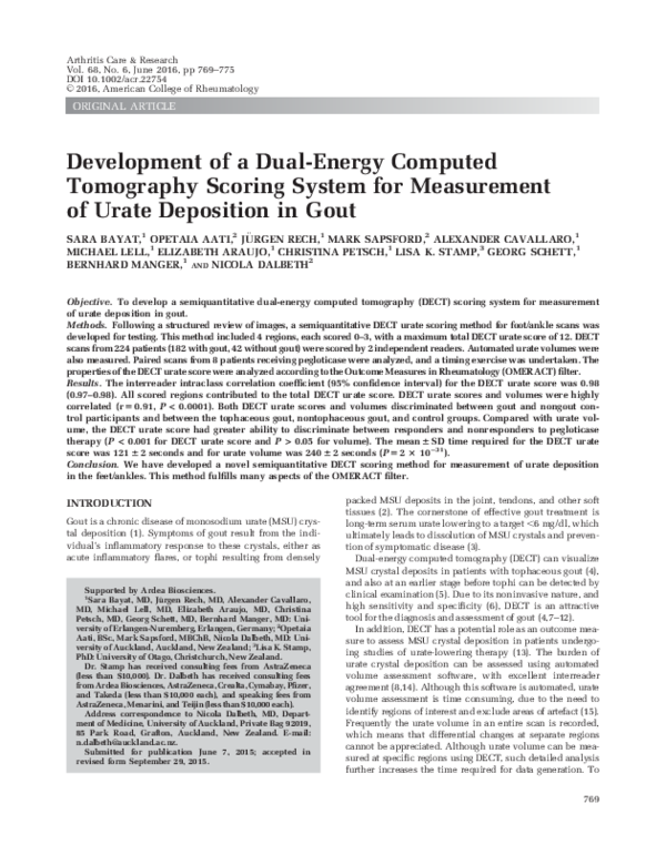 (PDF) Development of a dual energy computed tomography scoring system ...