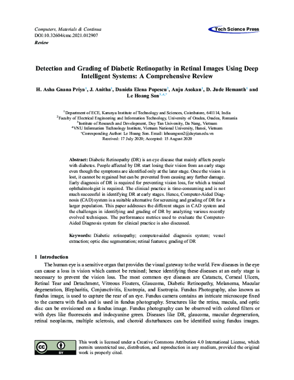(PDF) Detection and Grading of Diabetic Retinopathy in Retinal Images ...