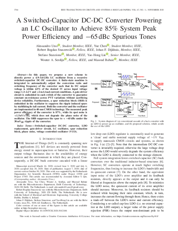 (PDF) A Switched-Capacitor DC-DC Converter Powering an LC Oscillator to ...