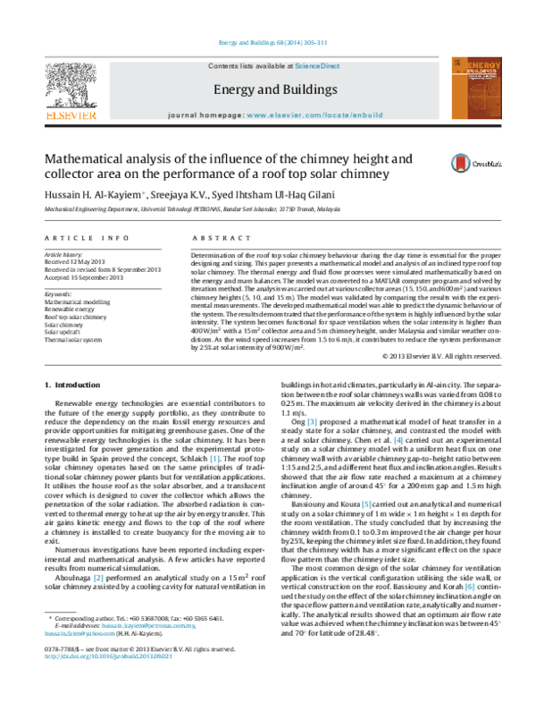 (PDF) Mathematical analysis of the influence of the chimney height and ...