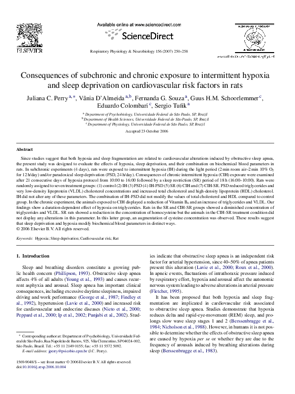 (PDF) Consequences of subchronic and chronic exposure to intermittent ...