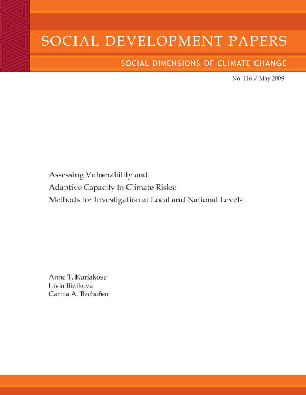 (PDF) Assessing Vulnerability and Adaptive Capacity to Climate Risks ...