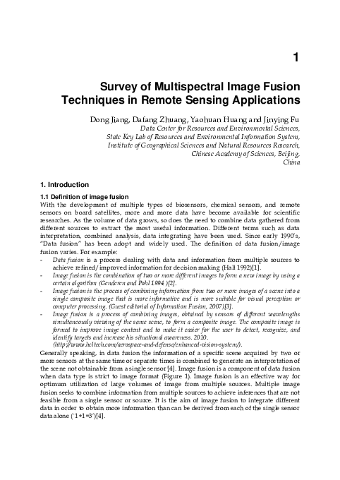 (PDF) Survey of Multispectral Image Fusion Techniques in Remote Sensing ...