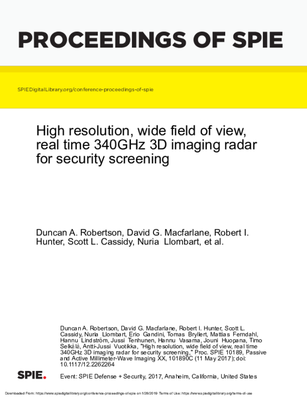 (PDF) High resolution, wide field of view, real time 340GHz 3D imaging ...