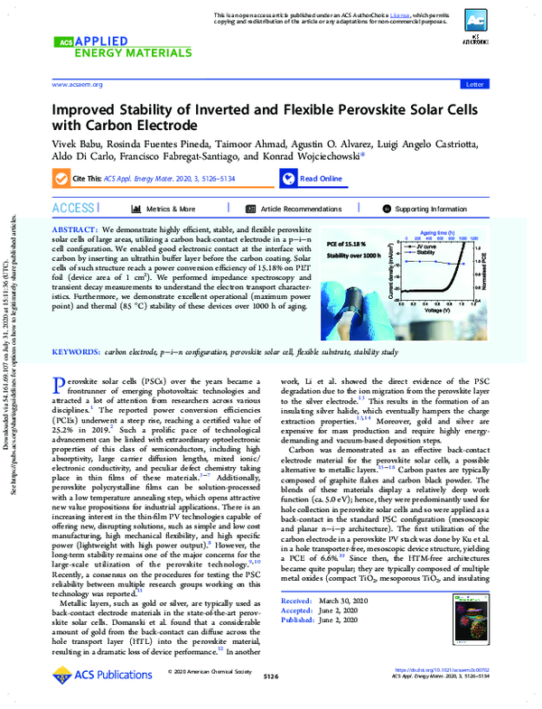(PDF) Improved Stability of Inverted and Flexible Perovskite Solar ...