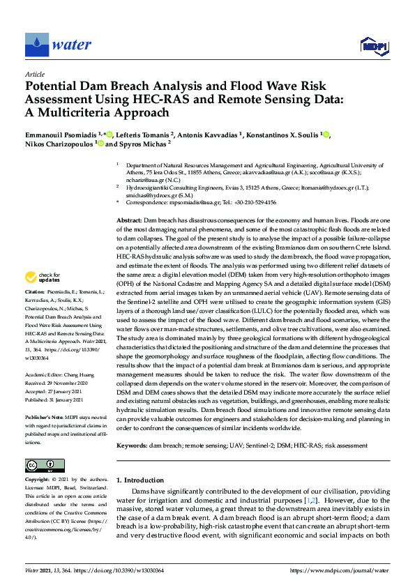 (PDF) Potential Dam Breach Analysis and Flood Wave Risk Assessment ...