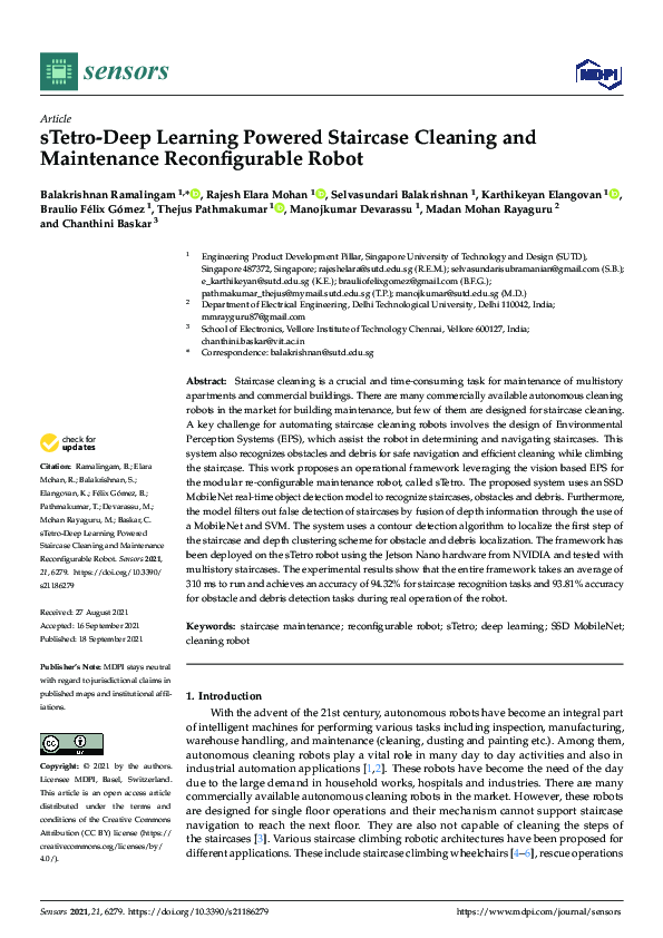 (PDF) sTetroDeep Learning Powered Staircase Cleaning and Maintenance Reconfigurable Robot