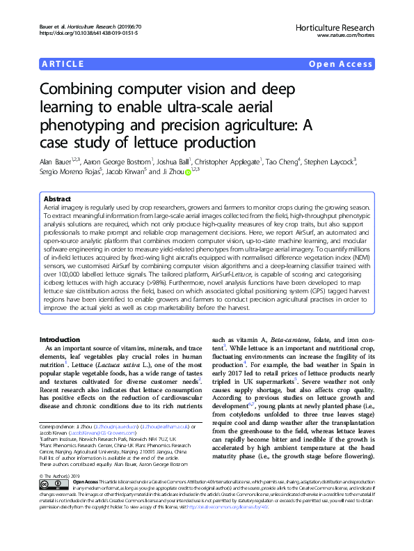 (PDF) Combining computer vision and deep learning to enable ultra-scale ...