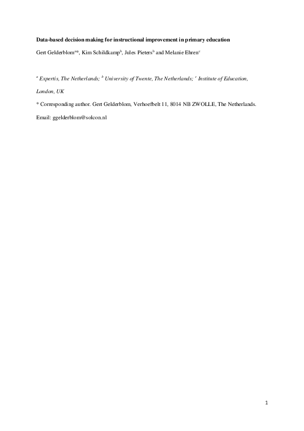 (PDF) Data-based decision making for instructional improvement in ...