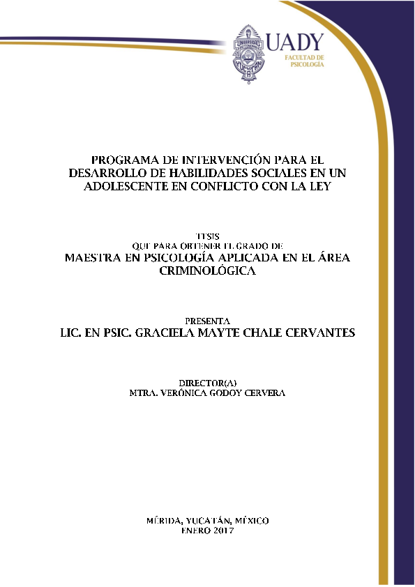 Intervención Divina 2002 Película Completa En Español Latino PDF) Programa de Intervención para el Desarrollo de Habilidades Sociales en un Adolescente en Conflicto con la Ley | Graciela Mayte Chalé Cervantes - Academia.edu