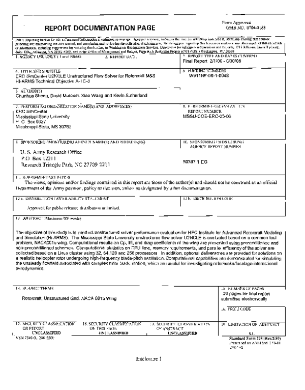 (PDF) HI-ARMS Technical Objective A-TC-3: Unstructured Solver ...