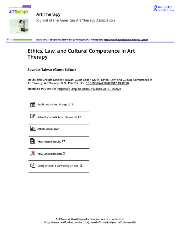 (PDF) Ethics, Law, and Cultural Competence in Art Therapy