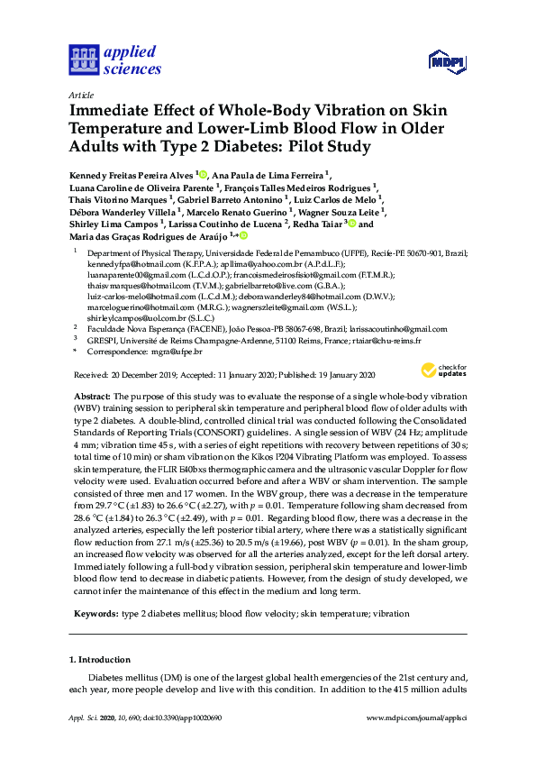 (PDF) Immediate Effect of Whole-Body Vibration on Skin Temperature and ...