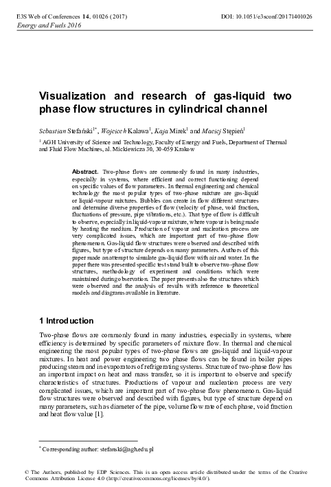 (PDF) Visualization and research of gas-liquid two phase flow ...