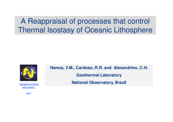 (PDF) A Reappraisal of Processes that Control Thermal Isostasy of ...