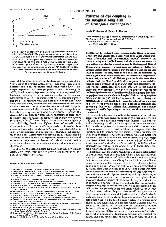 (PDF) Patterns of dye coupling in the imaginal wing disk of Drosophila ...