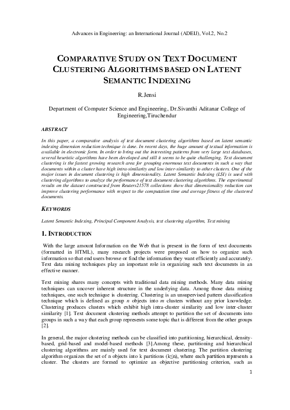 (PDF) Comparative Study on Text Document Clustering Algorithms Based on ...