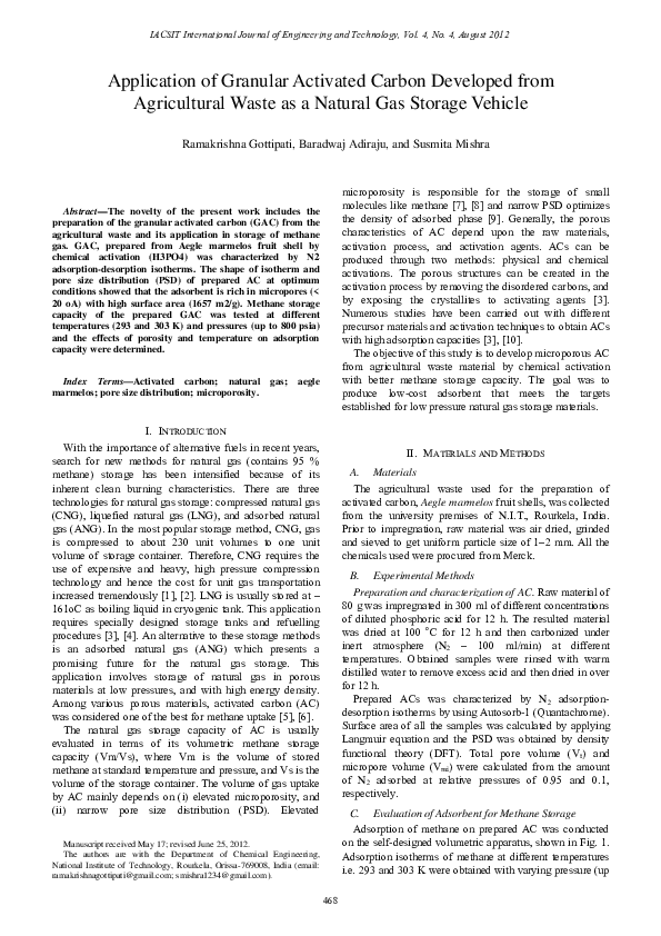 (PDF) Application of Granular Activated Carbon Developed from ...