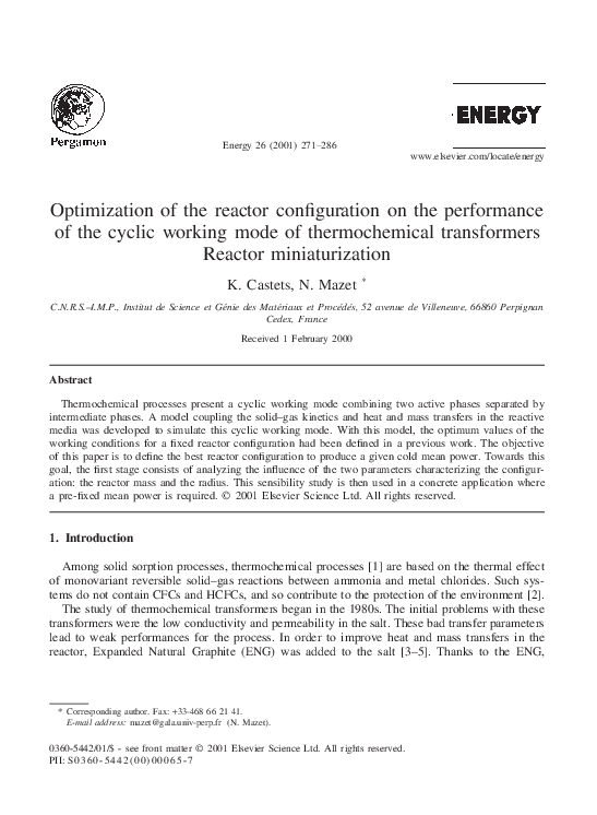 (PDF) Optimization of the reactor configuration on the performance of ...