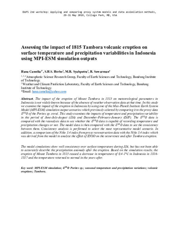 (PDF) DAPS 2nd Presentation Assessing the impact of 1815