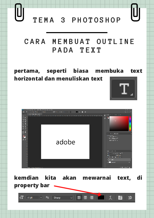 (PDF) Membuat outline pada text
