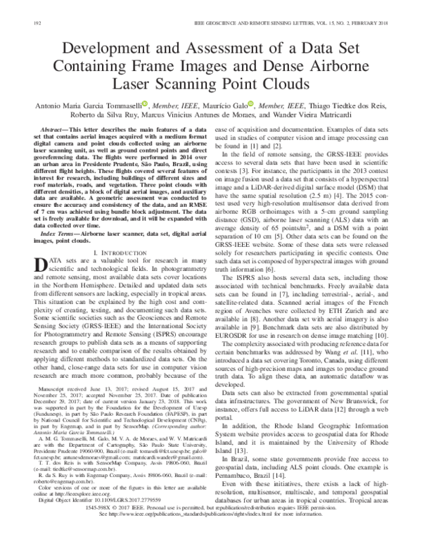 (PDF) Development and Assessment of a Data Set[-2pt] Containing Frame ...