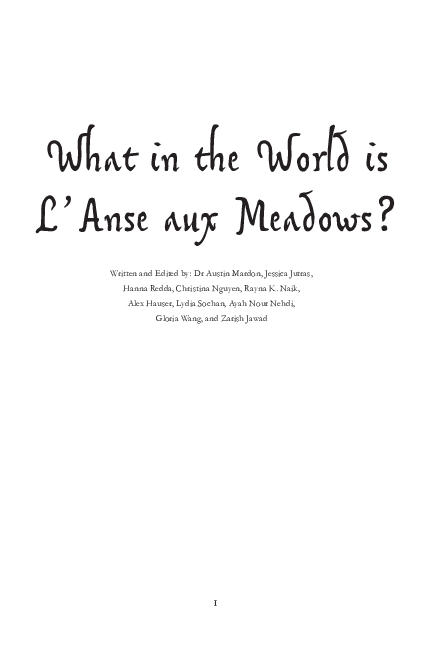 What in the World is "L’Anse aux Meadows"?