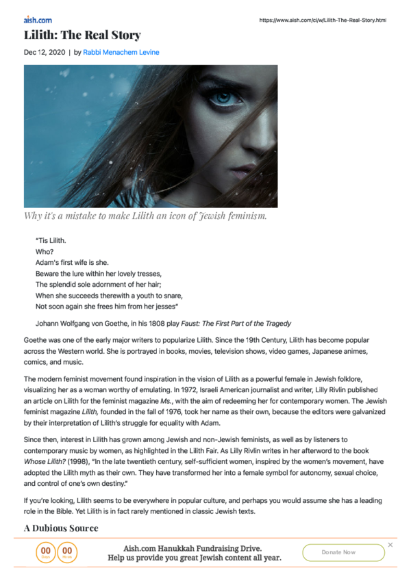 True Story Of Lilith True Story Of Lilith
