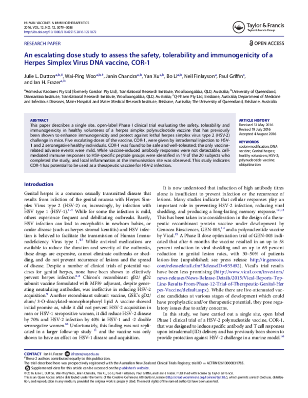 (PDF) An escalating dose study to assess the safety, tolerability and ...