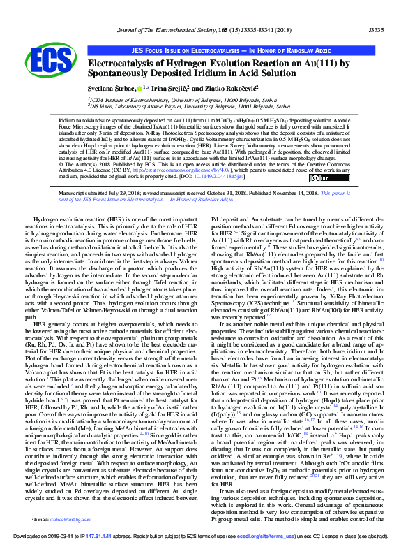 (PDF) Electrocatalysis of hydrogen evolution reaction on Pt electrode ...