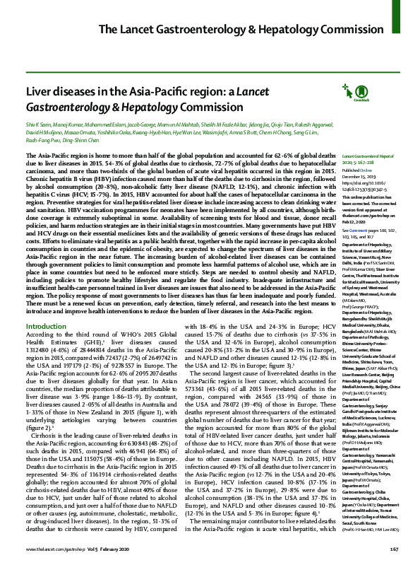 (PDF) Liver diseases in the AsiaPacific region a Lancet