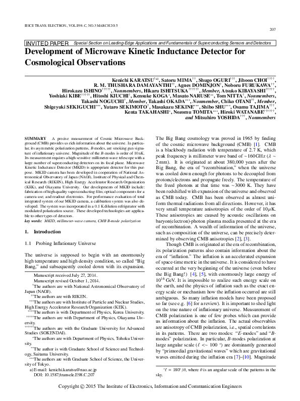 (PDF) Development of Microwave Kinetic Inductance Detector for ...