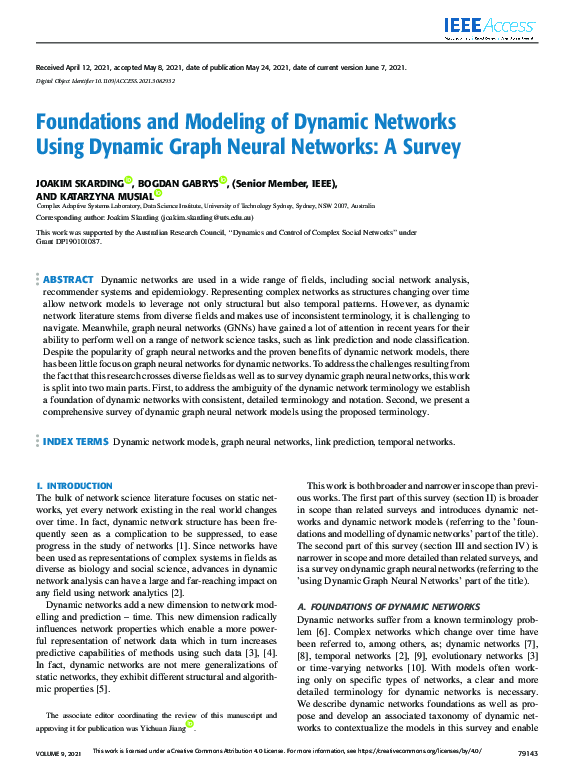 (PDF) Foundations and Modeling of Dynamic Networks Using Dynamic Graph ...
