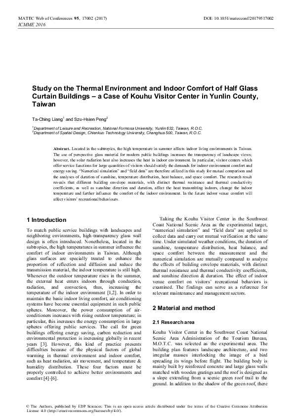 (PDF) Study on the Thermal Environment and Indoor Comfort of Half Glass ...