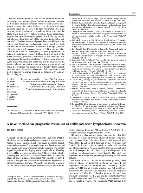 (PDF) A novel method for prognostic evaluation of childhood acute ...