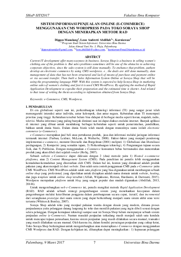 Analisis Penjualan Online Menggunakan Metode RAD: Studi Kasus [Nama Perusahaan/Toko Online]