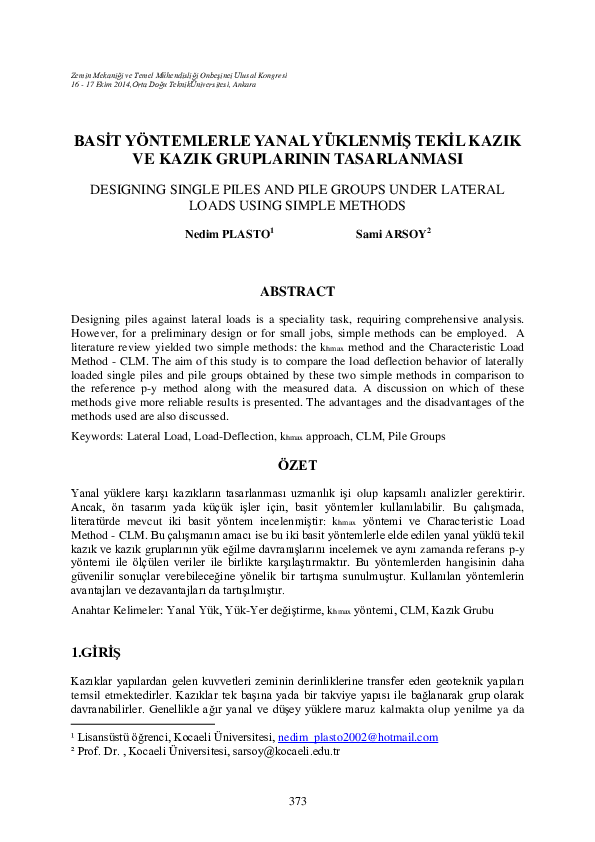 (PDF) Designing Single Piles and Pile Groups Under Lateral Loads Using ...