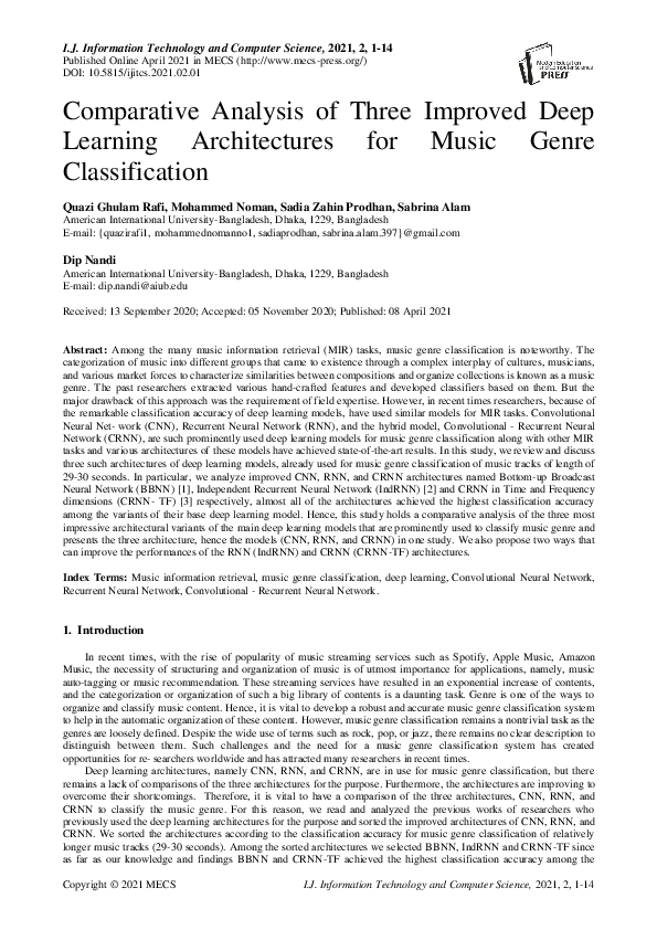 (PDF) Comparative Analysis of Three Improved Deep Learning ...