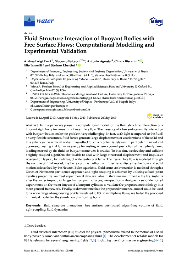 (PDF) Fluid Structure Interaction of Buoyant Bodies with Free Surface ...