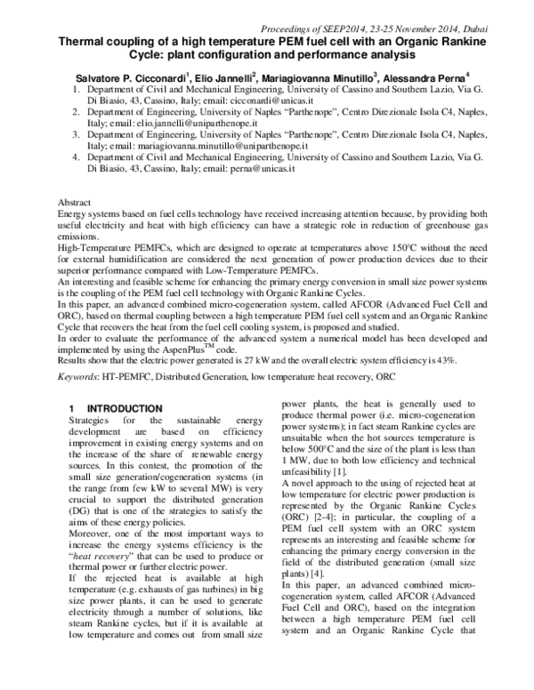 (PDF) Thermal coupling of a high temperature PEM fuel cell with an ...