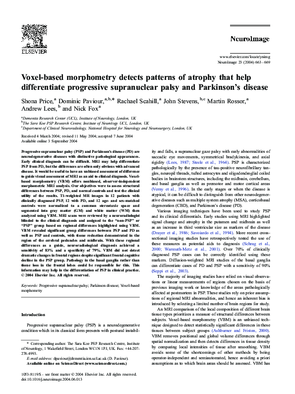 (PDF) Voxel-based morphometry detects patterns of atrophy that help ...