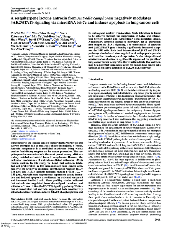 (PDF) A sesquiterpene lactone antrocin from Antrodia camphorata ...