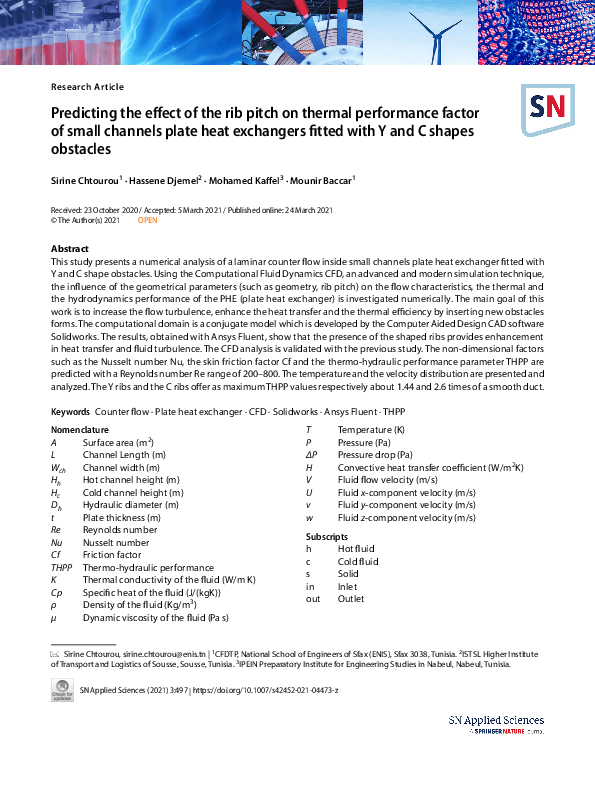 (PDF) Predicting the effect of the rib pitch on thermal performance ...