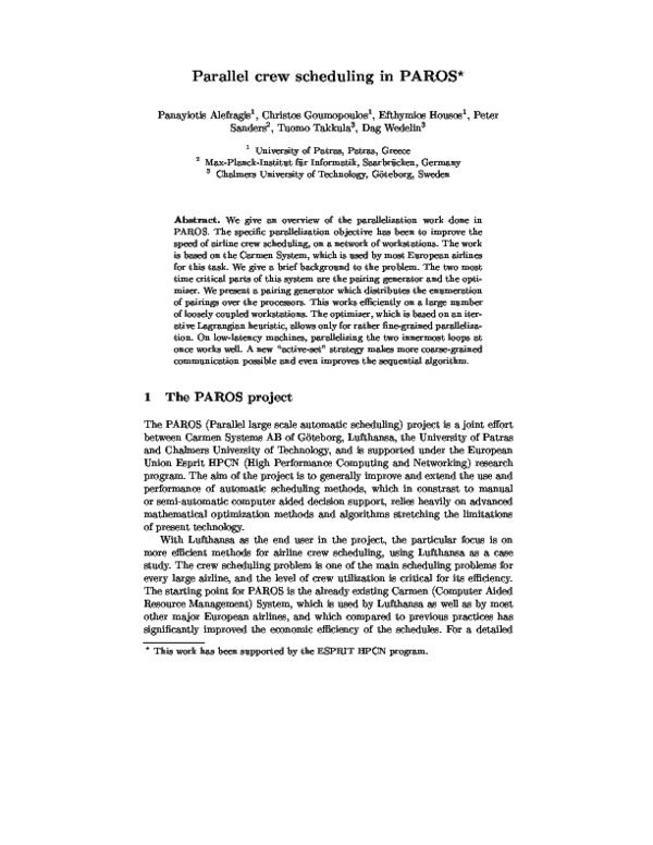 (PDF) Parallel crew scheduling in PAROS | Tuomo Takkula - Academia.edu