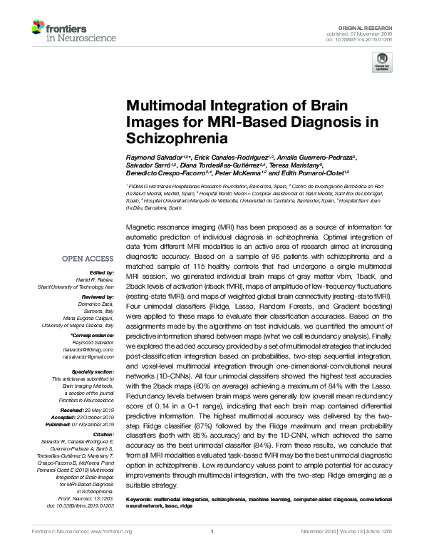 (PDF) Multimodal Integration of Brain Images for MRI-Based Diagnosis in ...