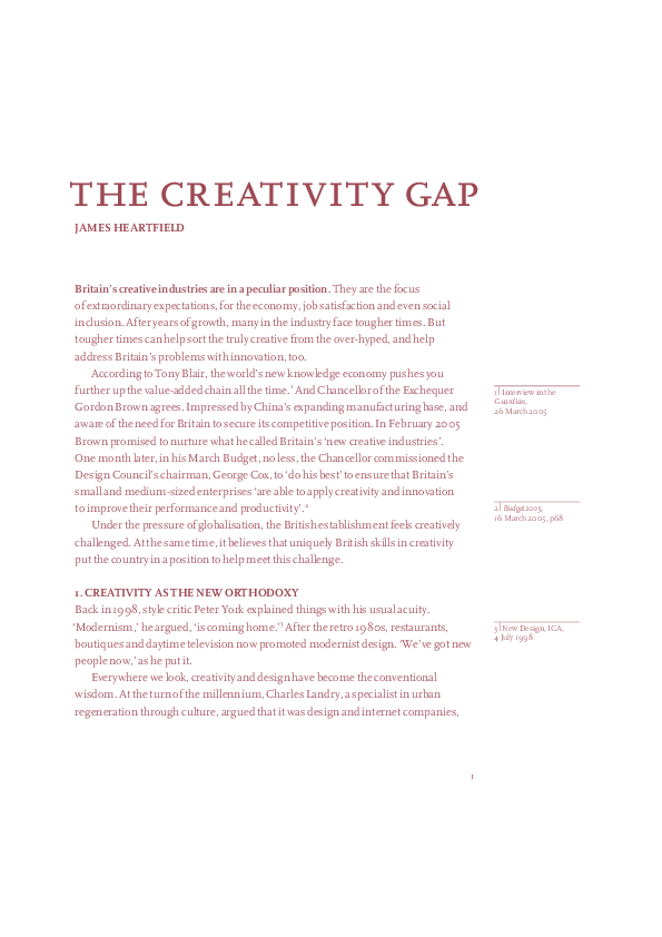 (PDF) The Creativity Gap