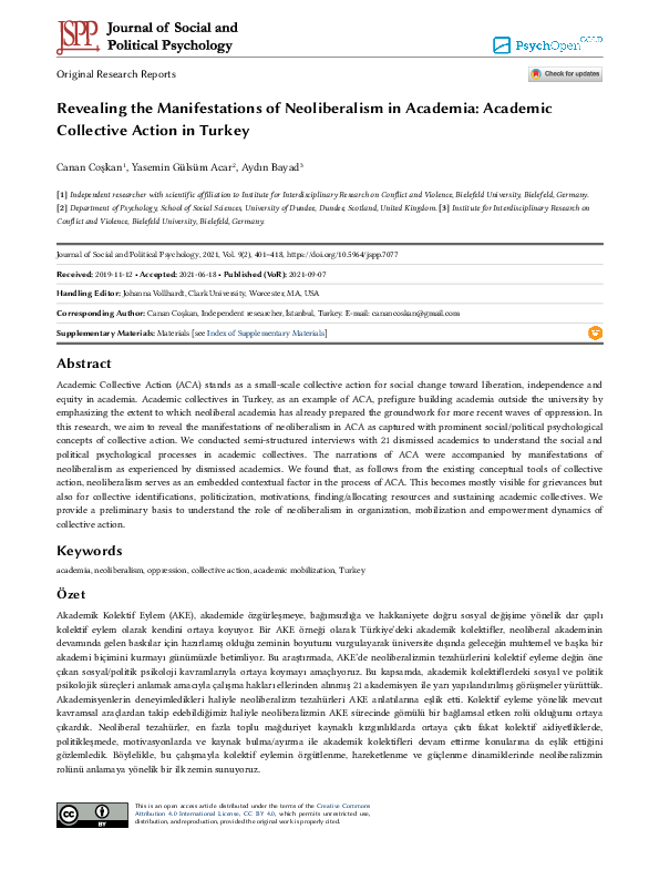 (PDF) Revealing the manifestations of neoliberalism in academia ...
