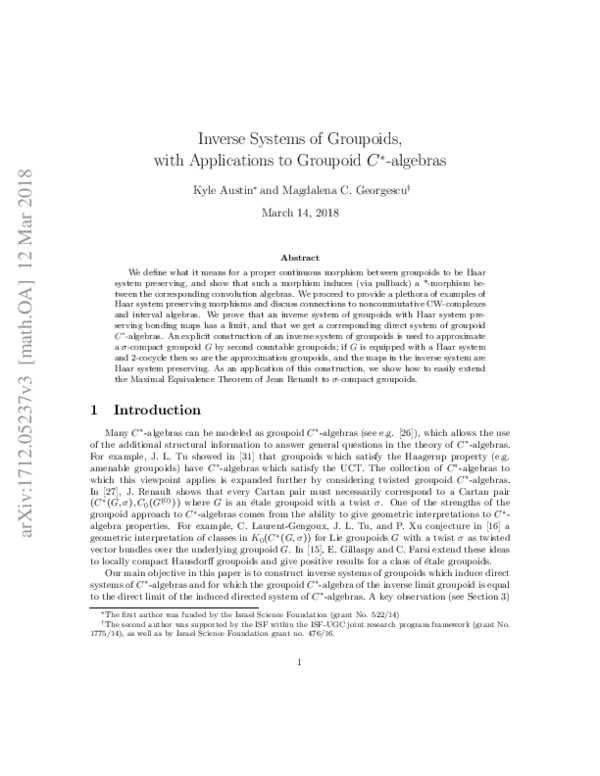 (PDF) Inverse systems of groupoids, with applications to groupoid C ...